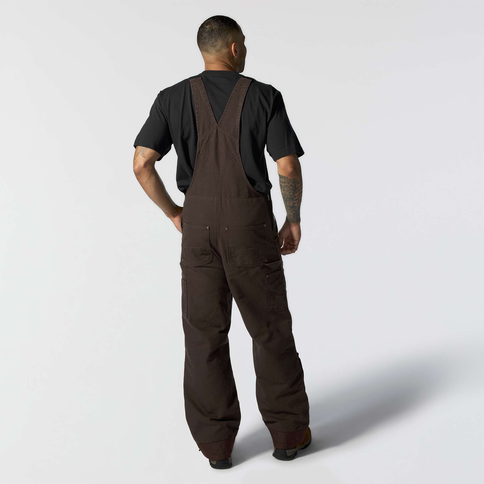 Men's washed duck insulated overalls