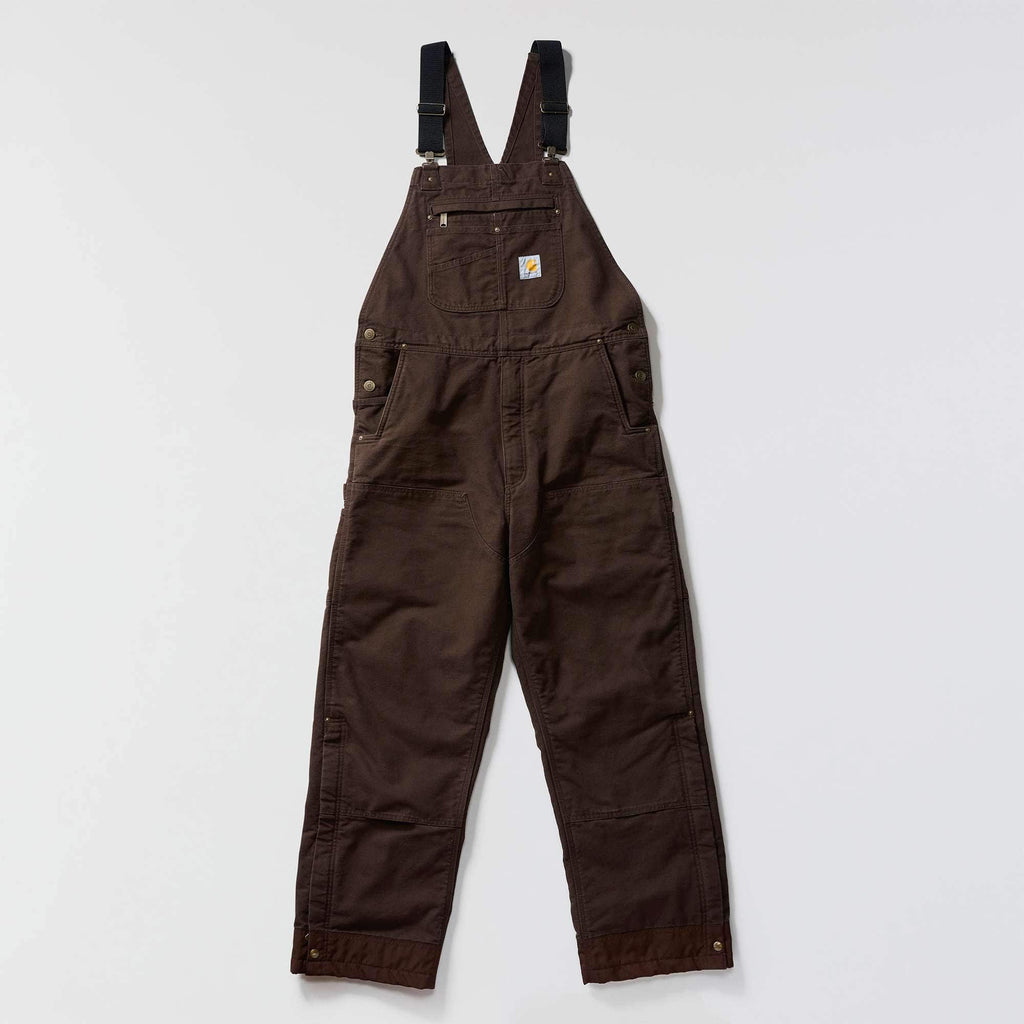 Men's washed duck insulated overalls