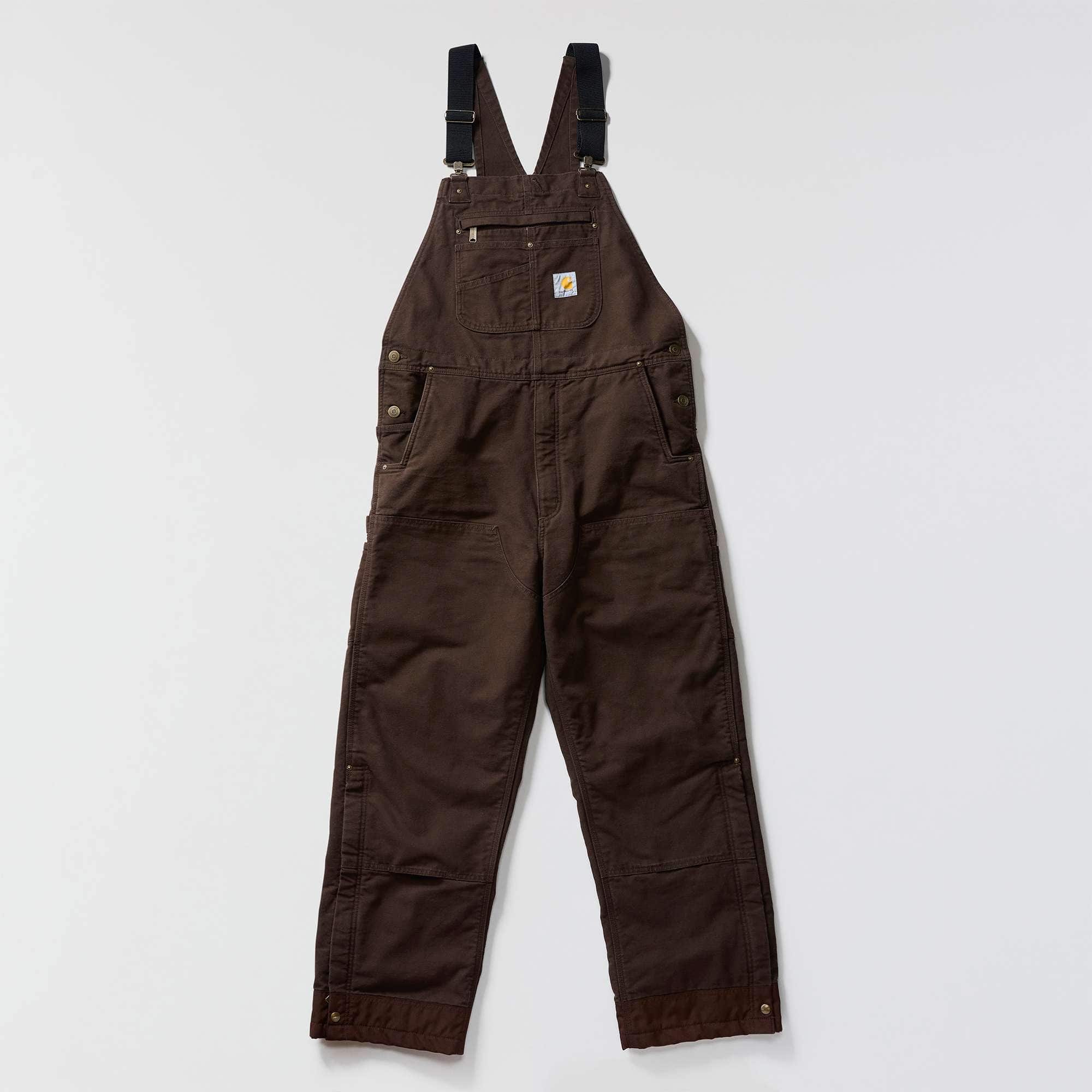 Men's washed duck insulated overalls