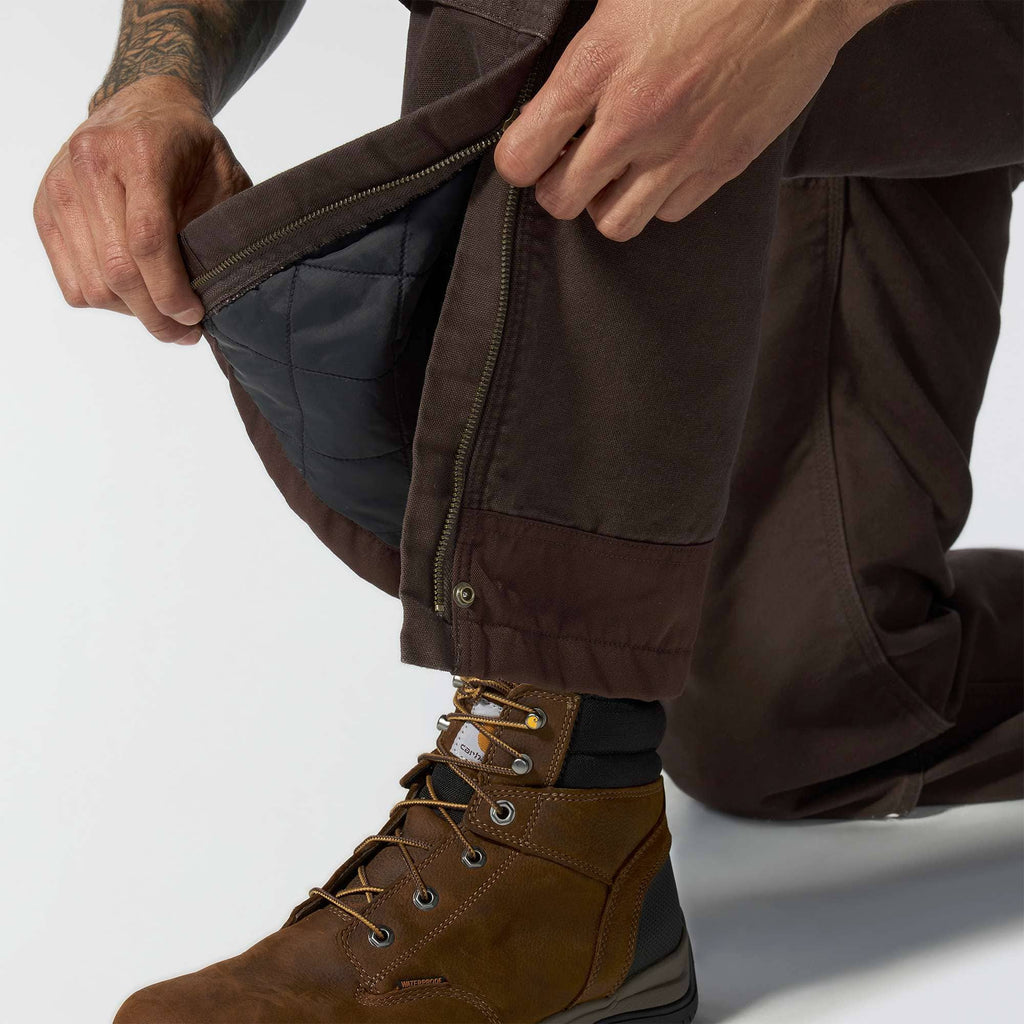 Men's washed duck insulated overalls
