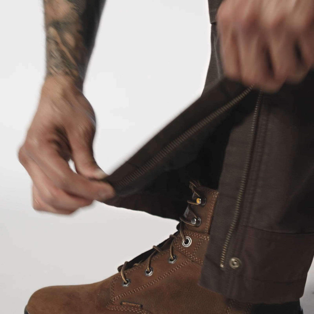 Men's washed duck insulated overalls