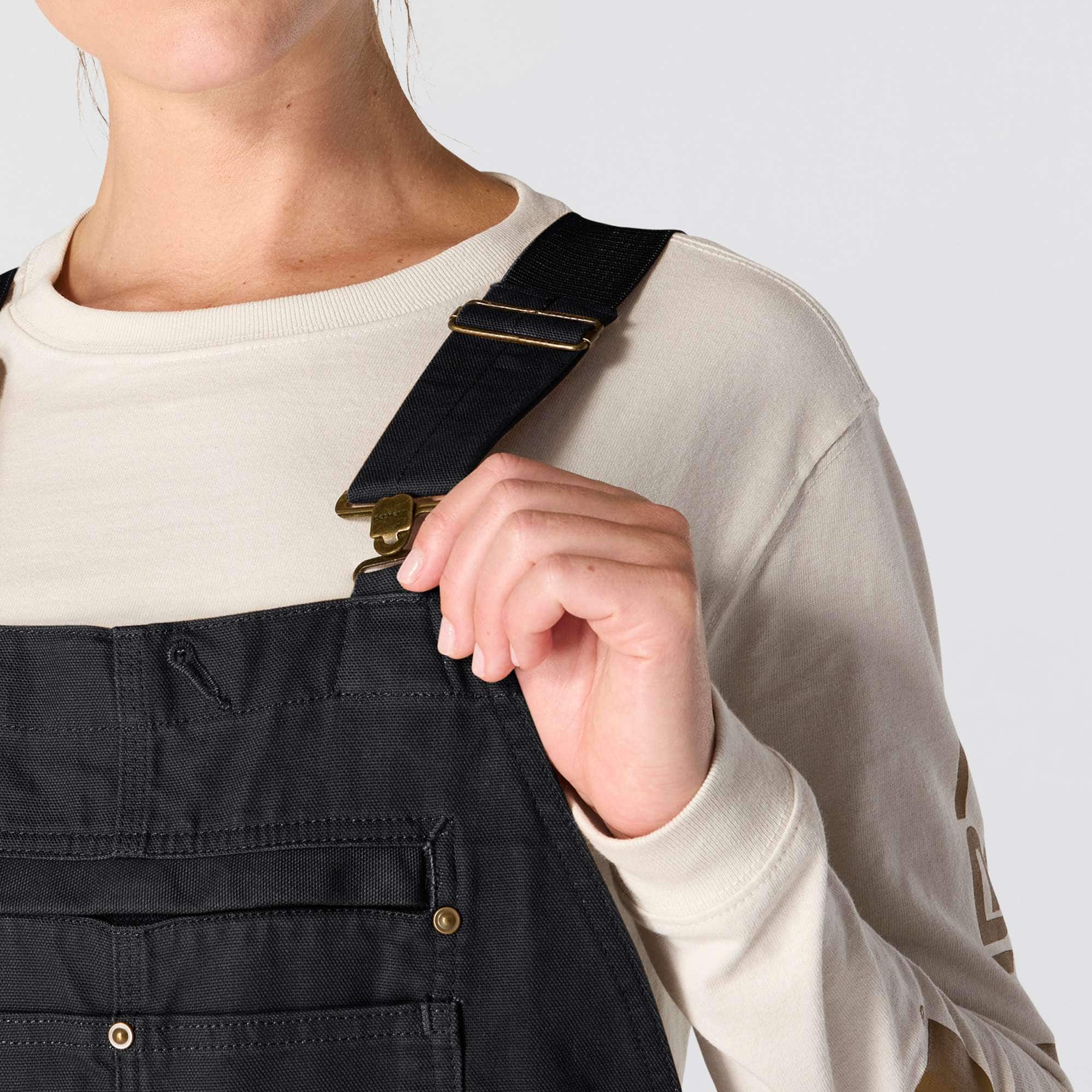 Women's washed duck insulated overalls