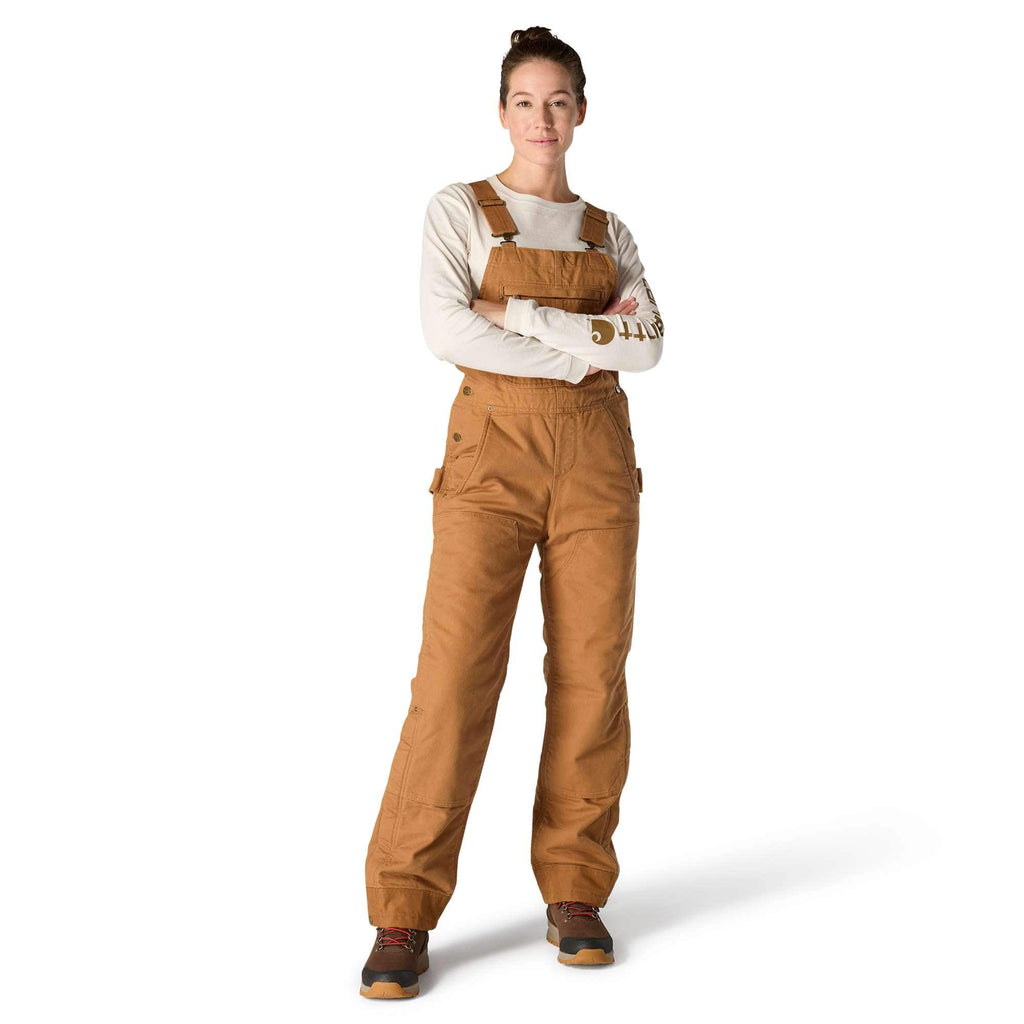 Women's washed duck insulated overalls