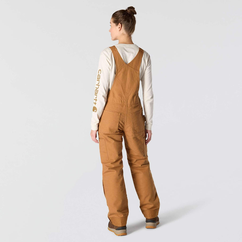 Women's washed duck insulated overalls