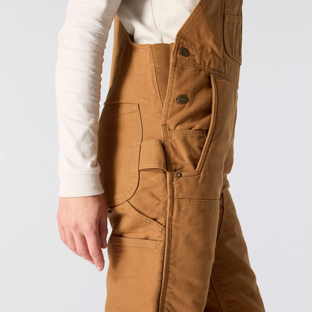 Women's washed duck insulated overalls