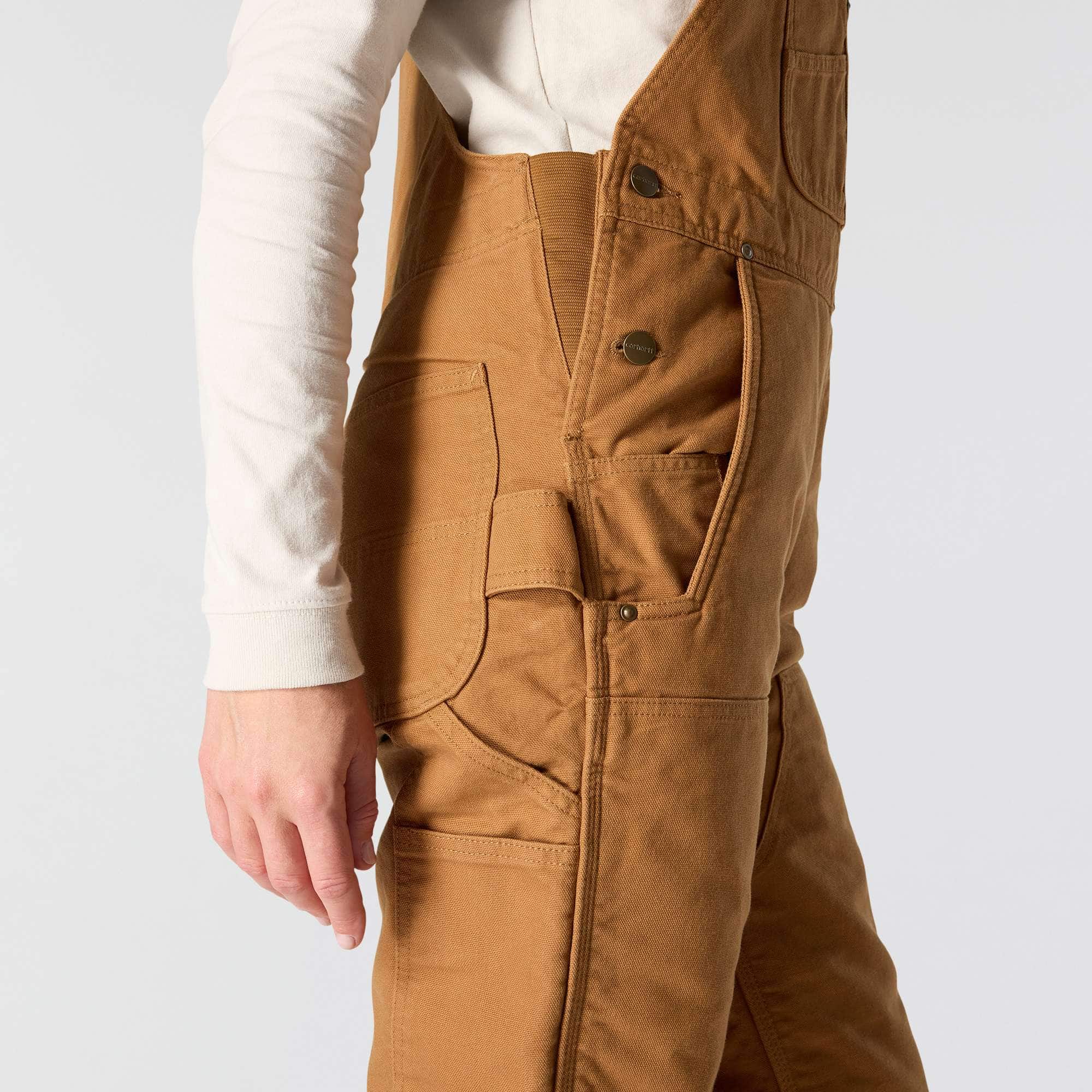 Women's washed duck insulated overalls