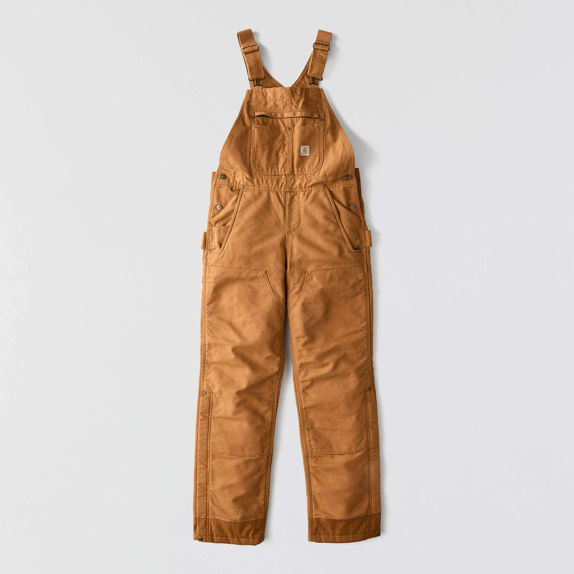 Women's washed duck insulated overalls