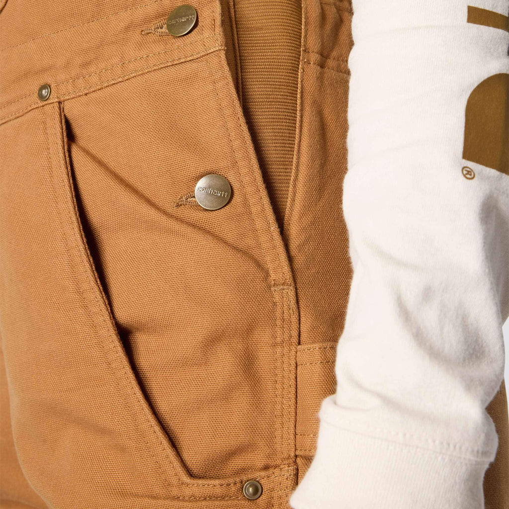 Women's washed duck insulated overalls
