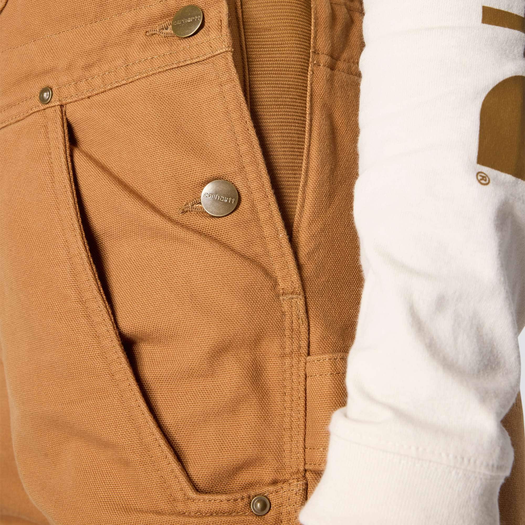 Women's washed duck insulated overalls