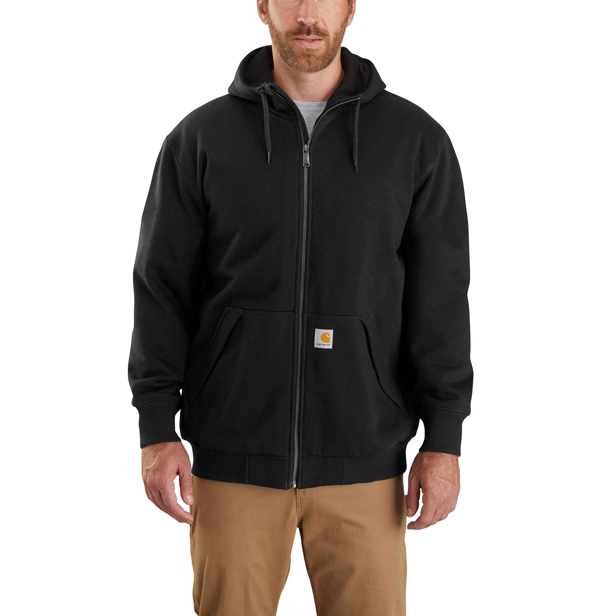 Men's paxton water repellent thermal-lined full zip hooded sweatshirt - carhartt rain defender hoodies