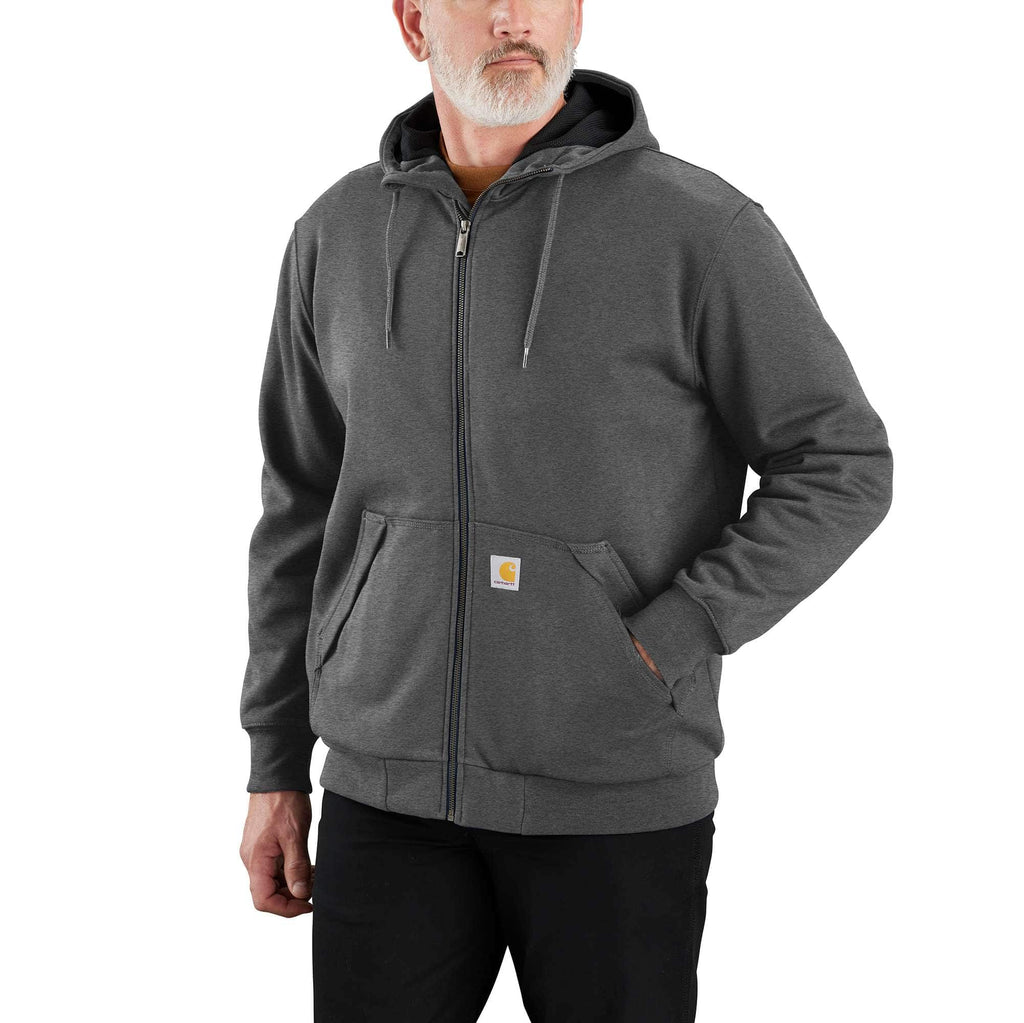 Men's paxton water repellent thermal-lined full zip hooded sweatshirt - carhartt rain defender hoodies