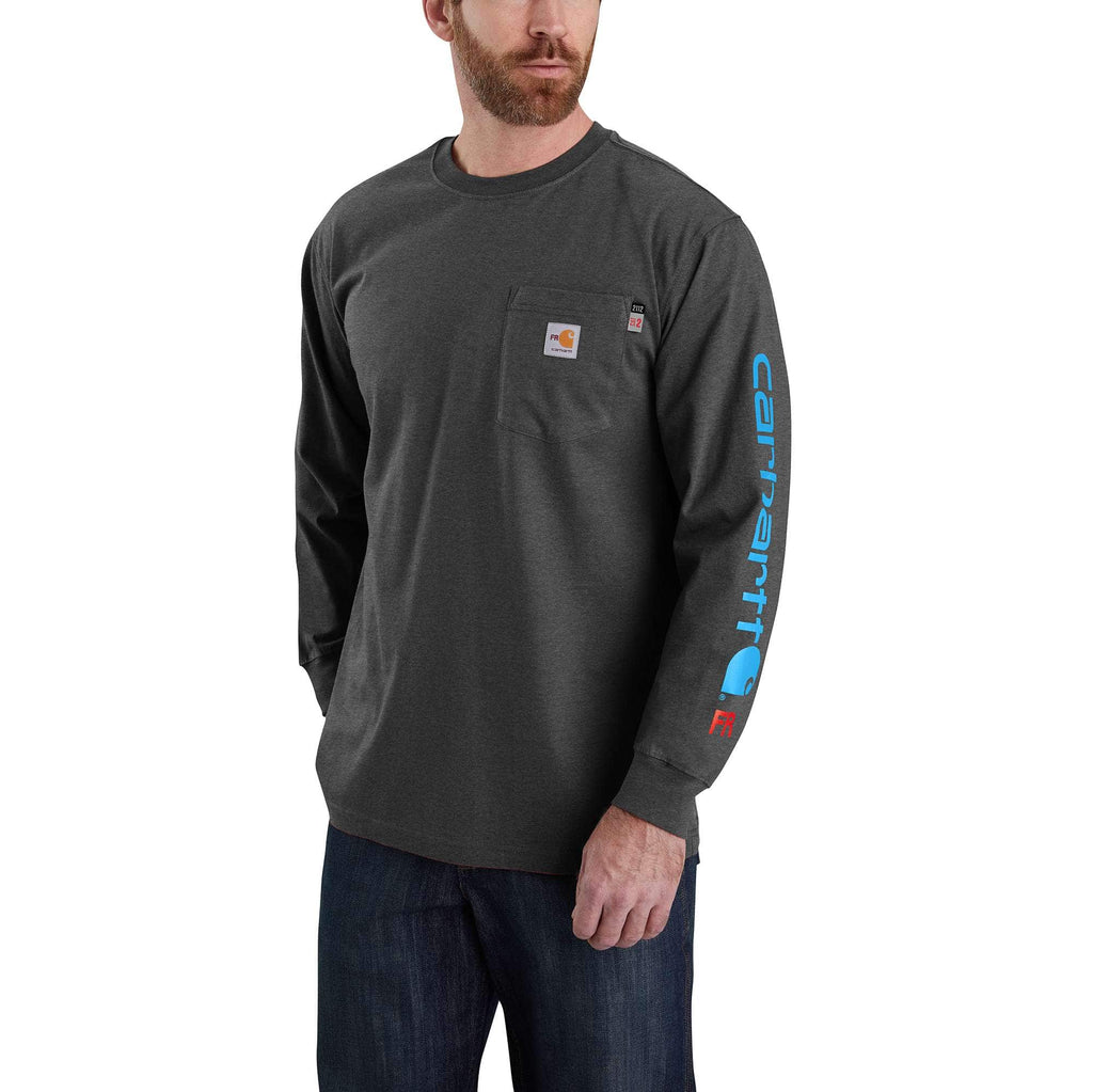 Men's fr force irvine loose fit long sleeve logo t-shirt - flame resistant shirts 