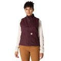 Women's washed duck sherpa-lined mock neck vest 
