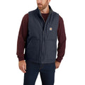 Men's washed duck sherpa-lined mock-neck vest