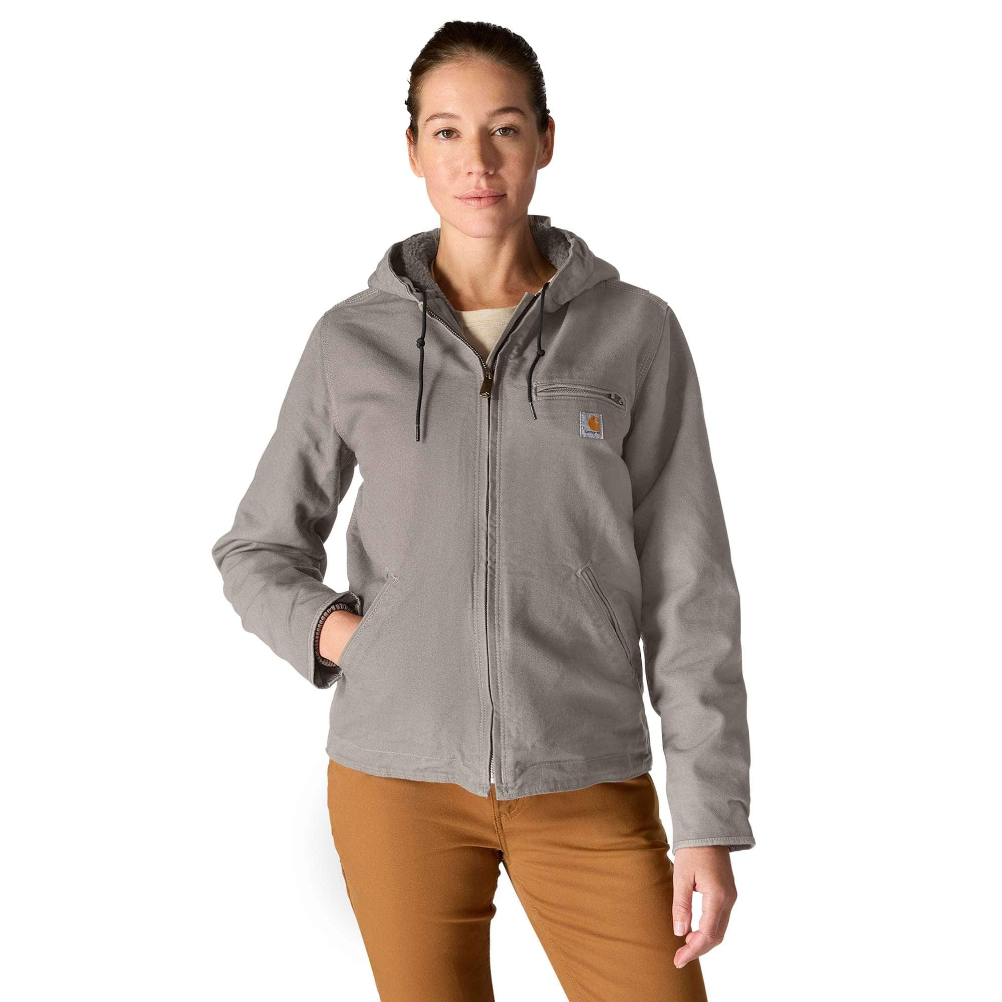 Women's iconic sierra washed duck sherpa-lined jacket