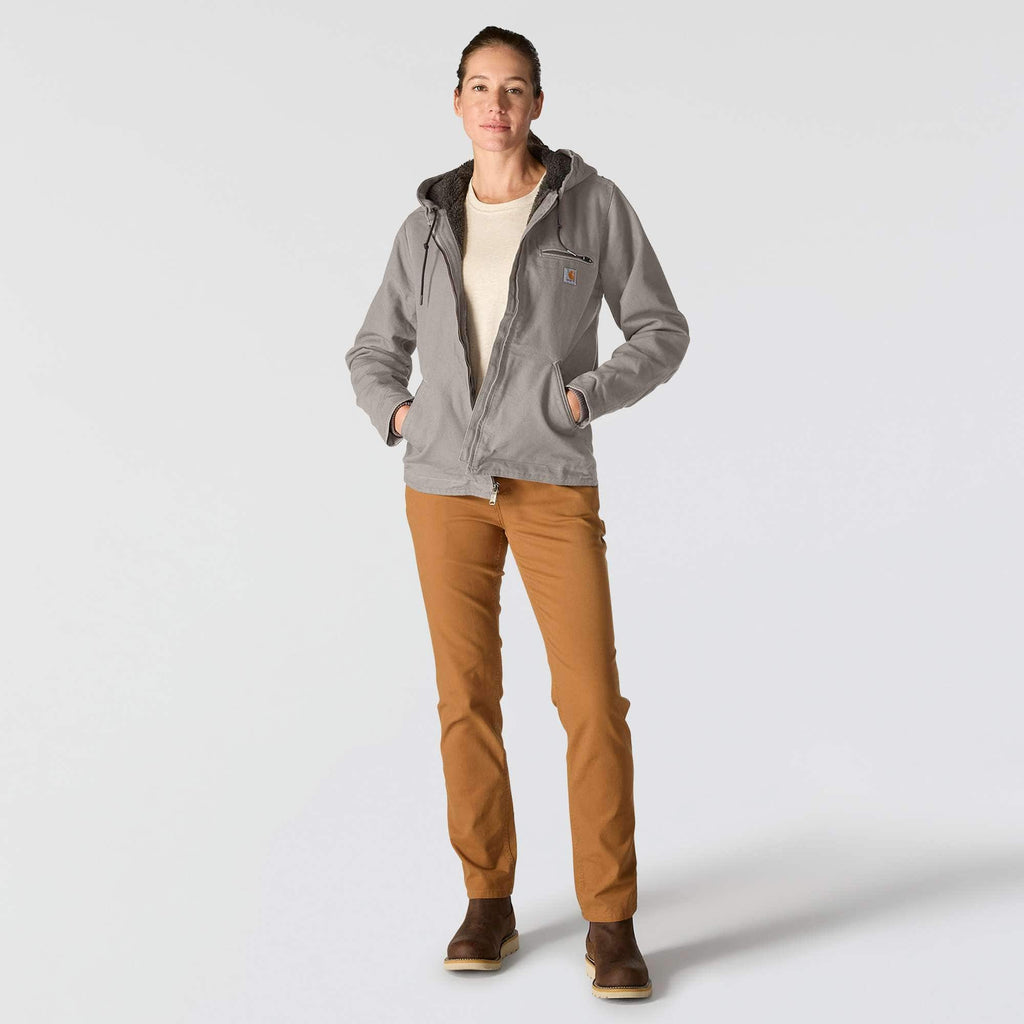 Women's iconic sierra washed duck sherpa-lined jacket