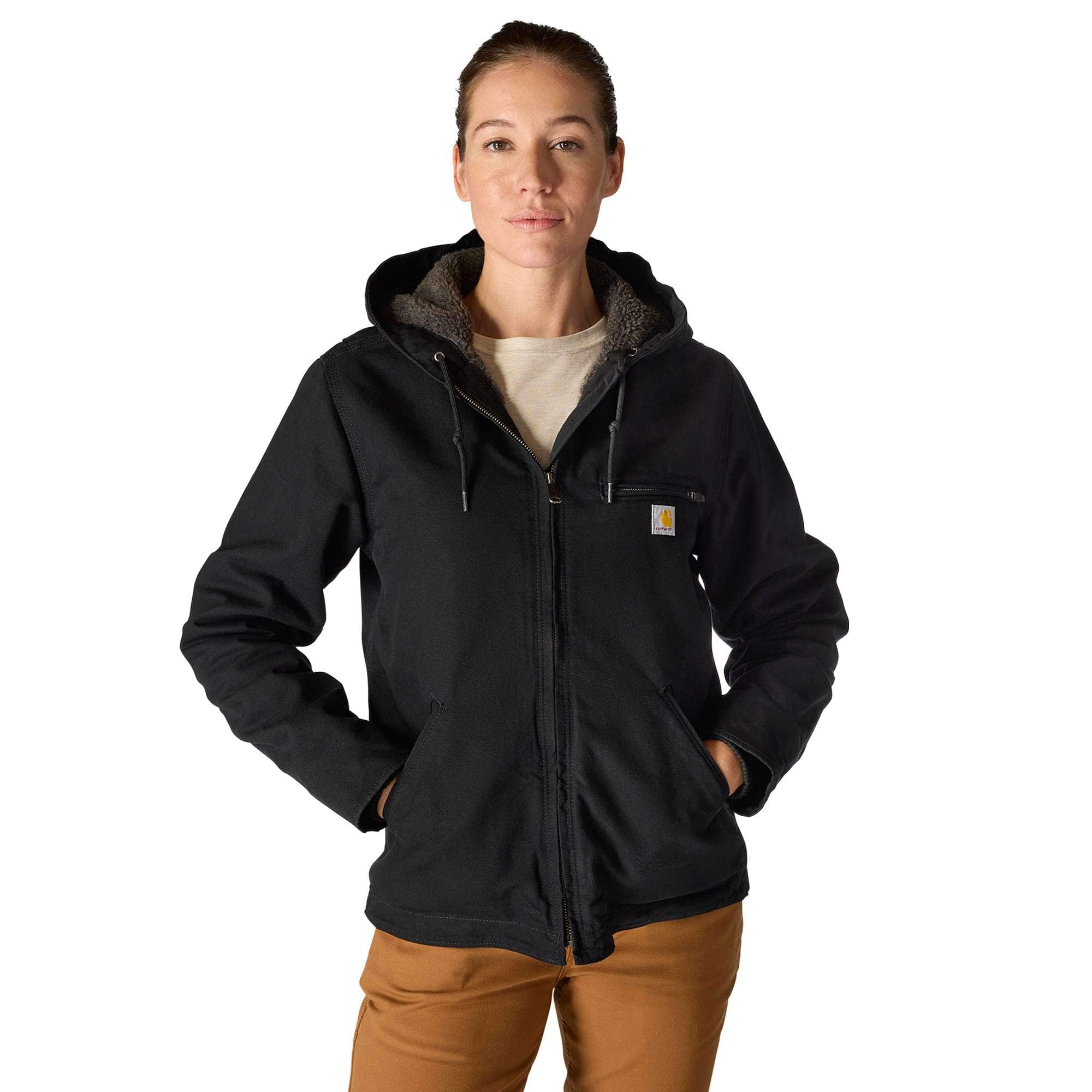 Women's iconic sierra washed duck sherpa-lined jacket