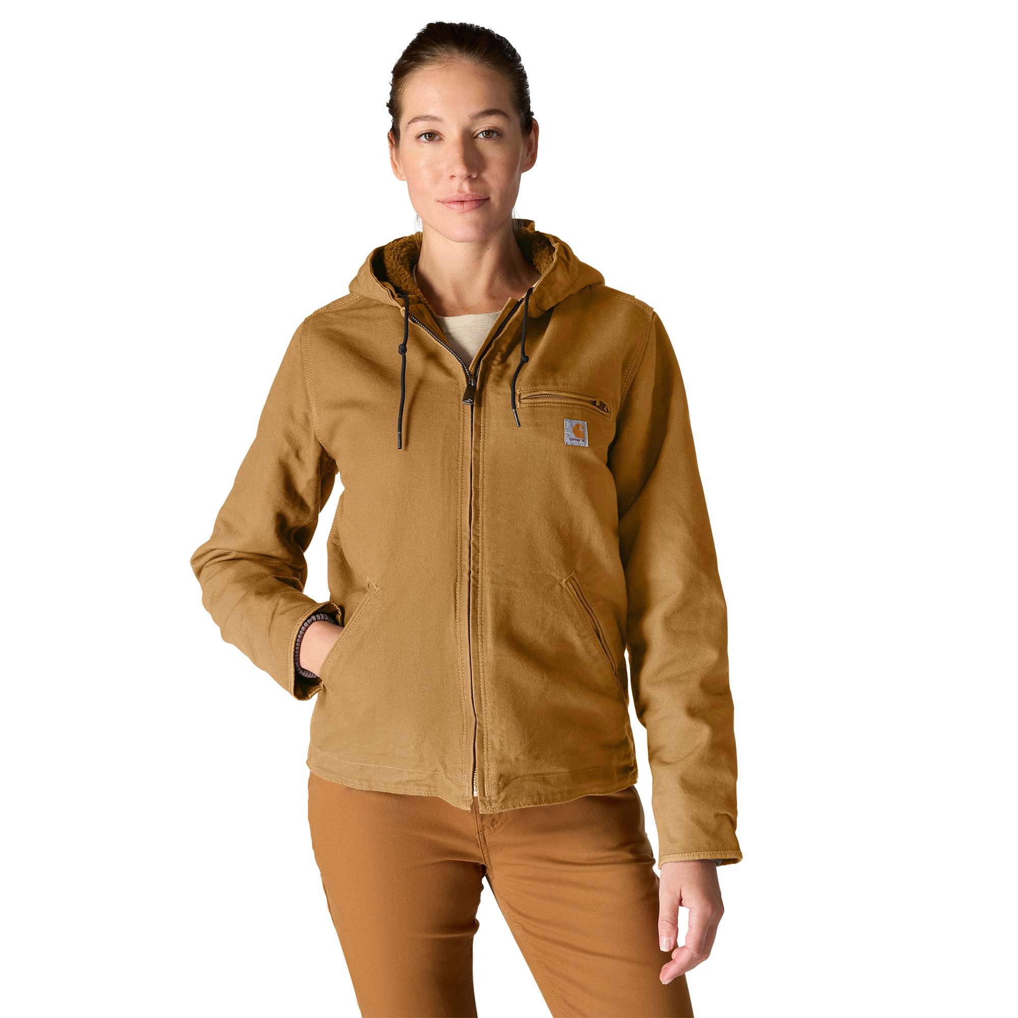 Women's iconic sierra washed duck sherpa-lined jacket
