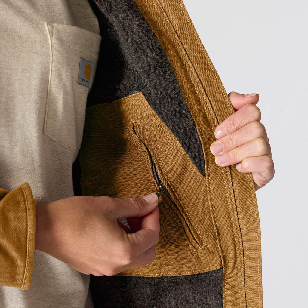 Women's iconic sierra washed duck sherpa-lined jacket