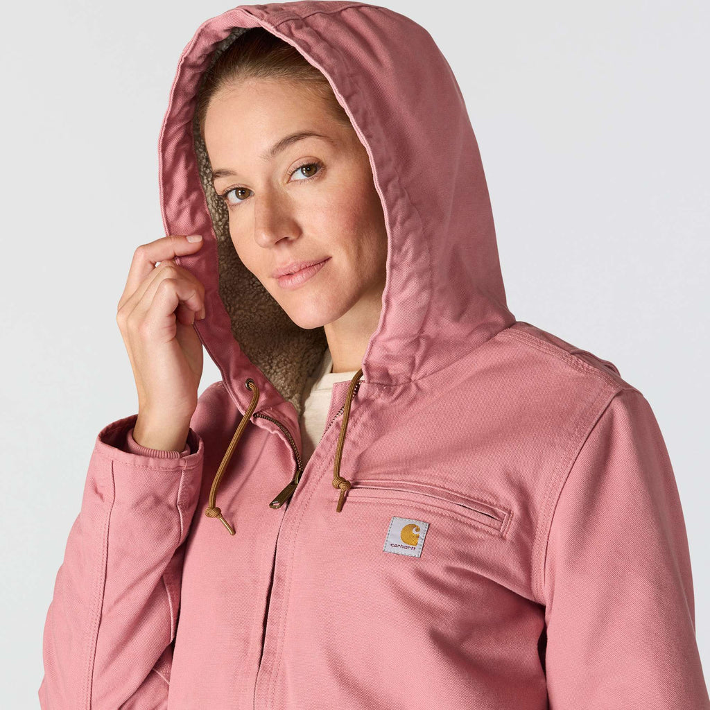 Women's iconic sierra washed duck sherpa-lined jacket