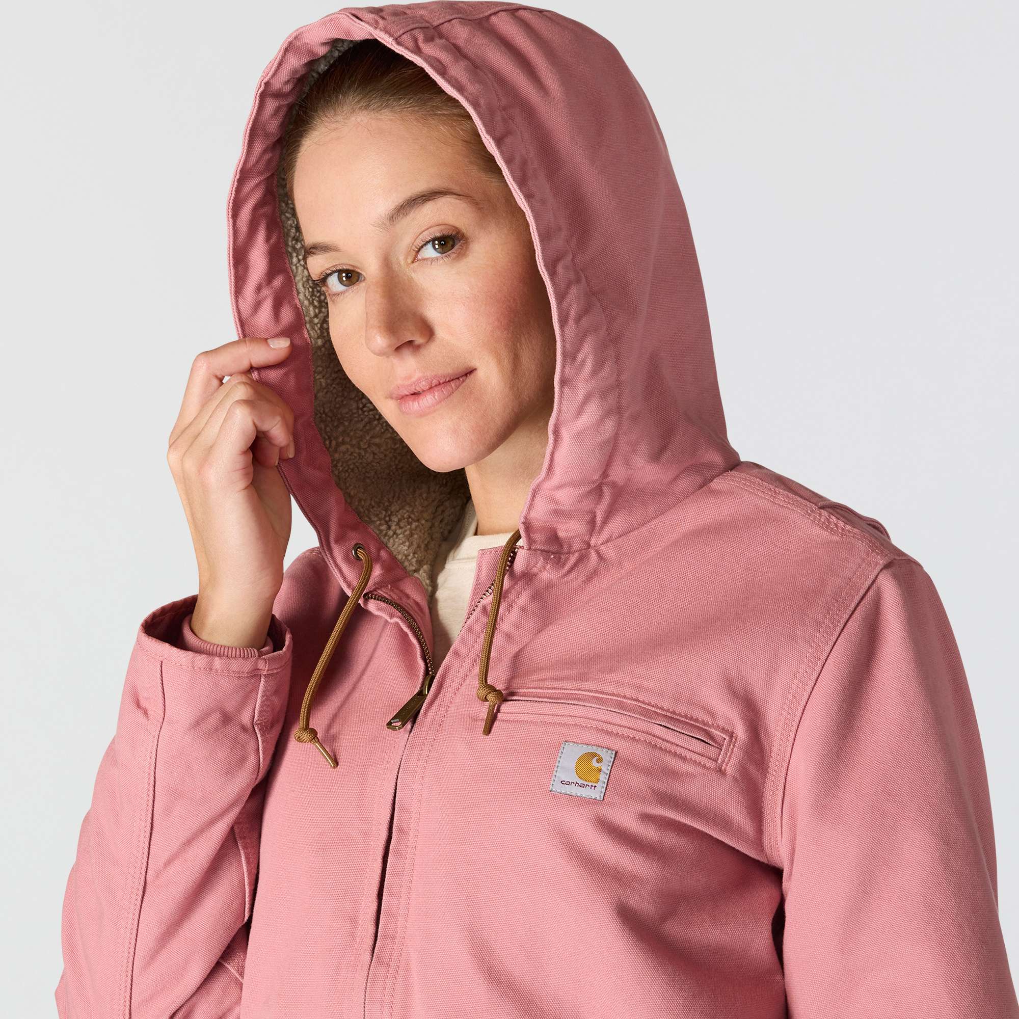 Women's iconic sierra washed duck sherpa-lined jacket