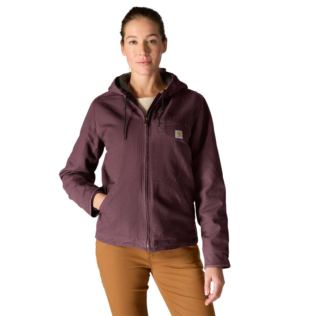 Women's iconic sierra washed duck sherpa-lined jacket