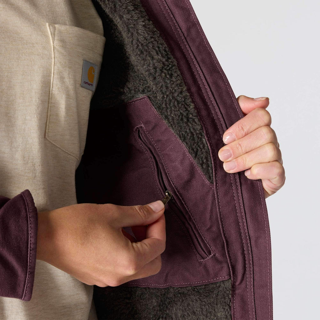 Women's iconic sierra washed duck sherpa-lined jacket