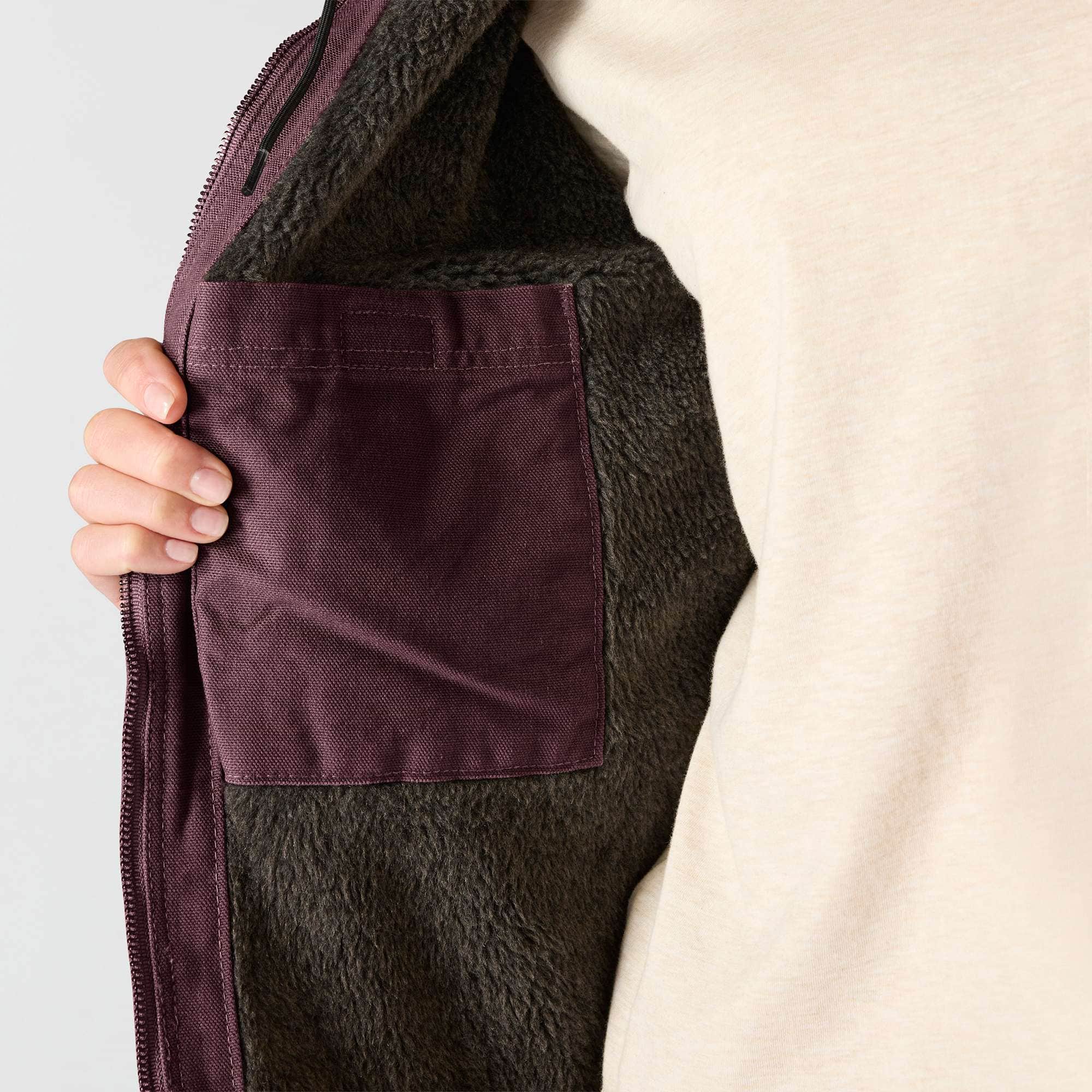 Women's iconic sierra washed duck sherpa-lined jacket