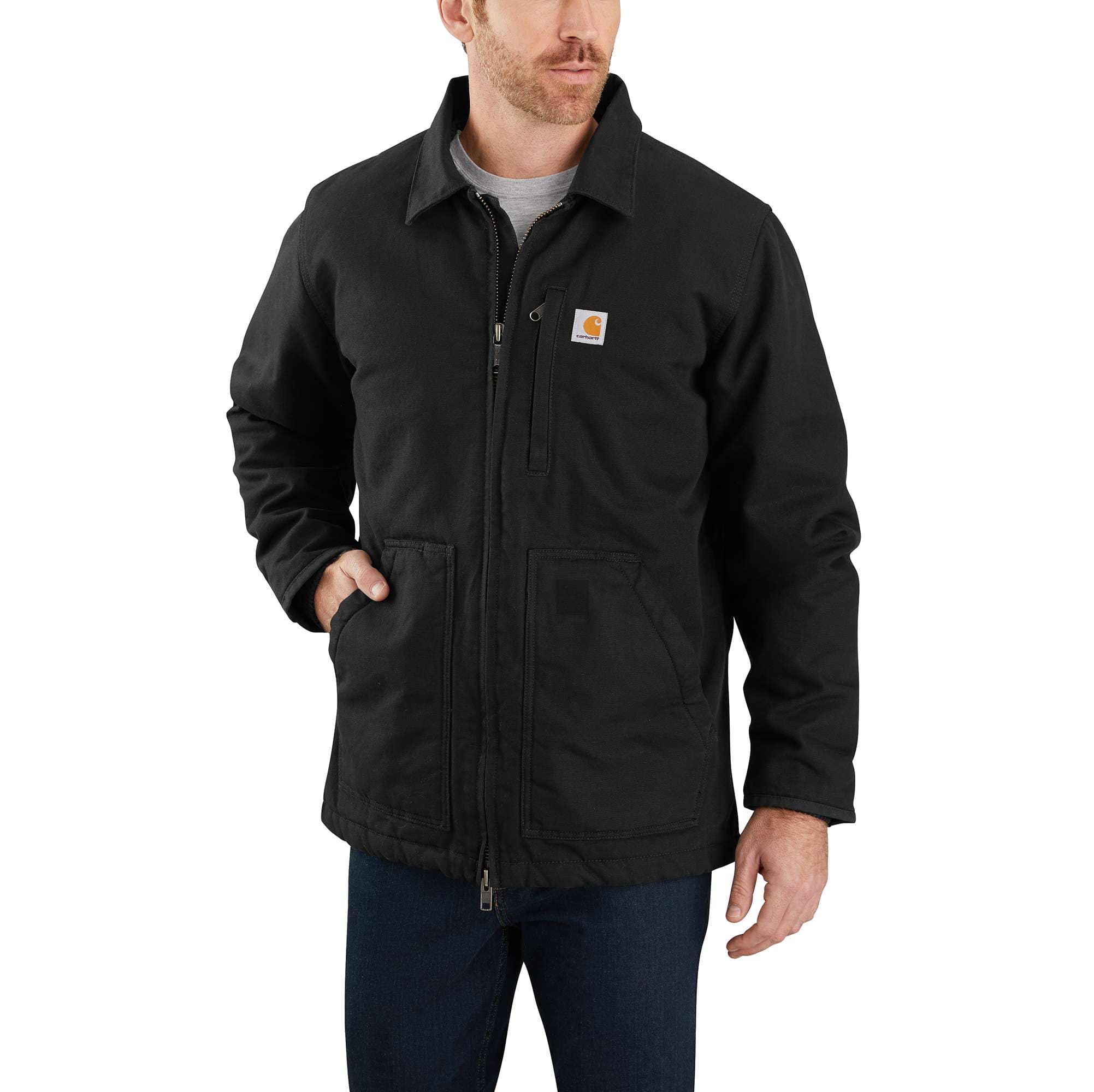 Men's washed duck sherpa-lined ridge coat