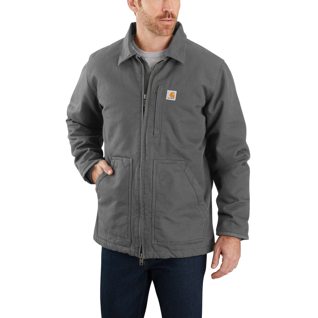 Men's washed duck sherpa-lined ridge coat
