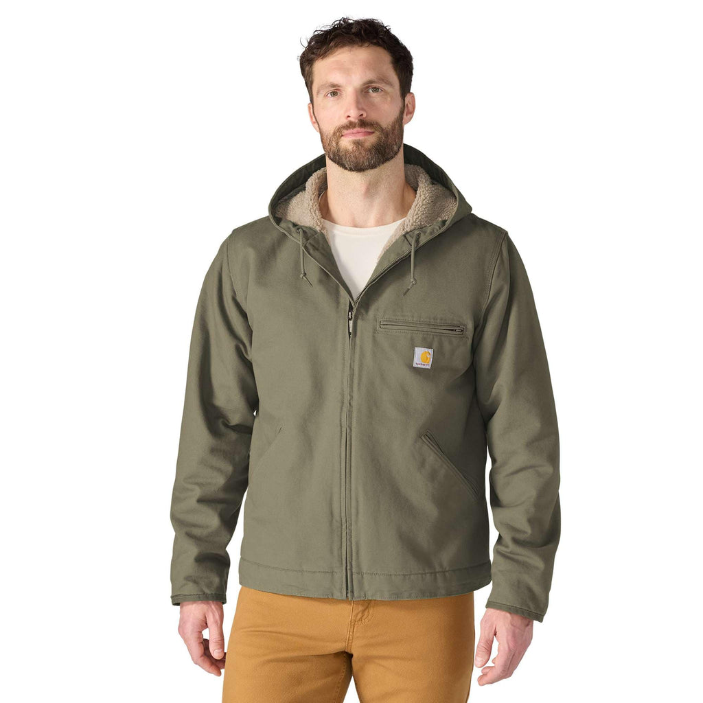 Men's  washed duck sierra sherpa-lined jacket