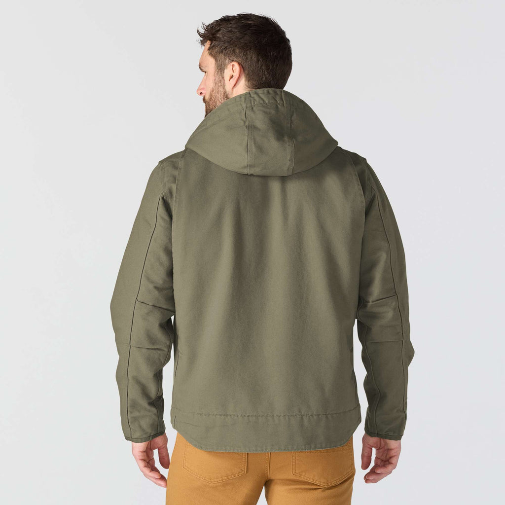 Men's  washed duck sierra sherpa-lined jacket