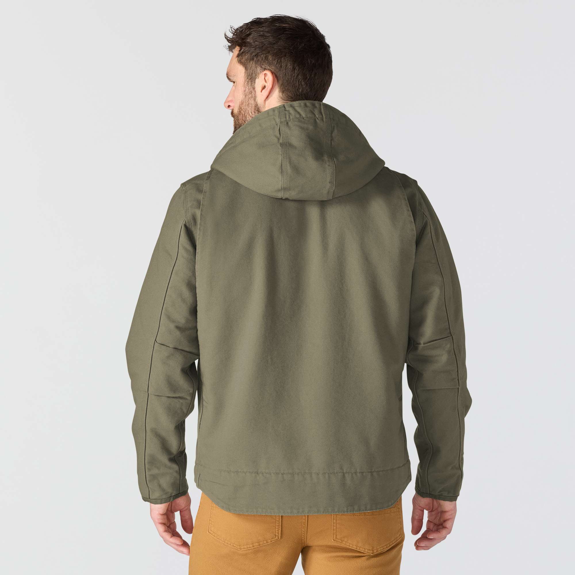 Men's  washed duck sierra sherpa-lined jacket