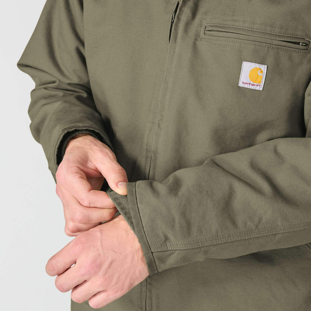 Men's  washed duck sierra sherpa-lined jacket