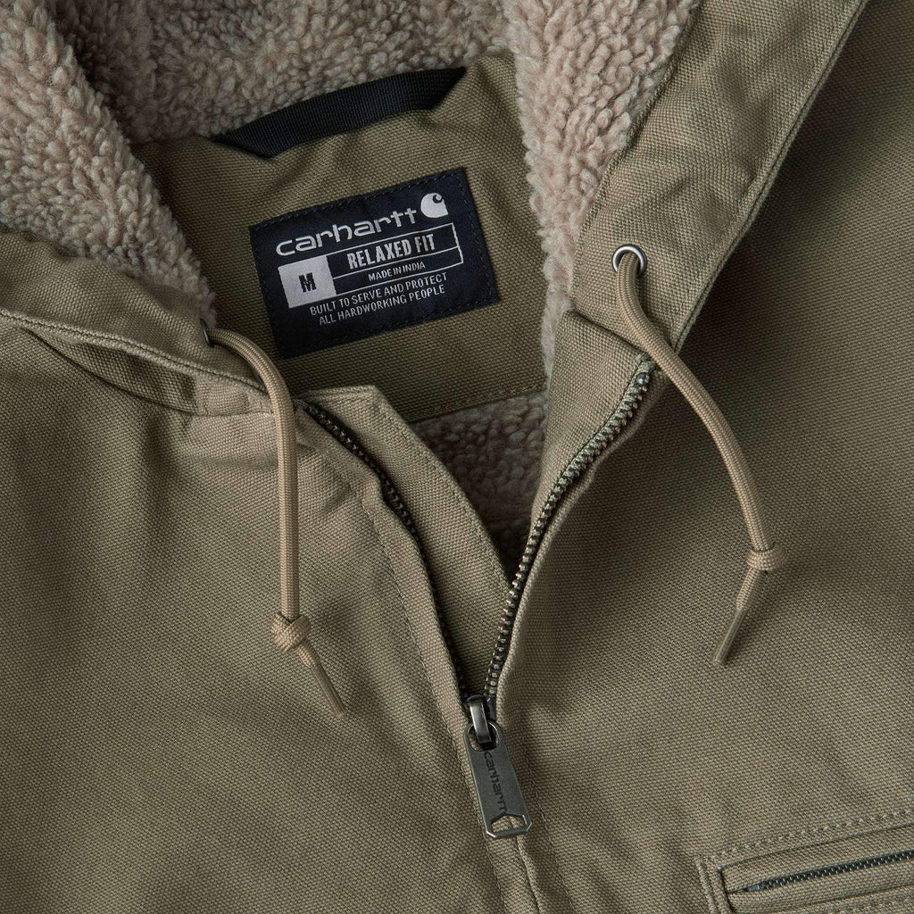Men's  washed duck sierra sherpa-lined jacket