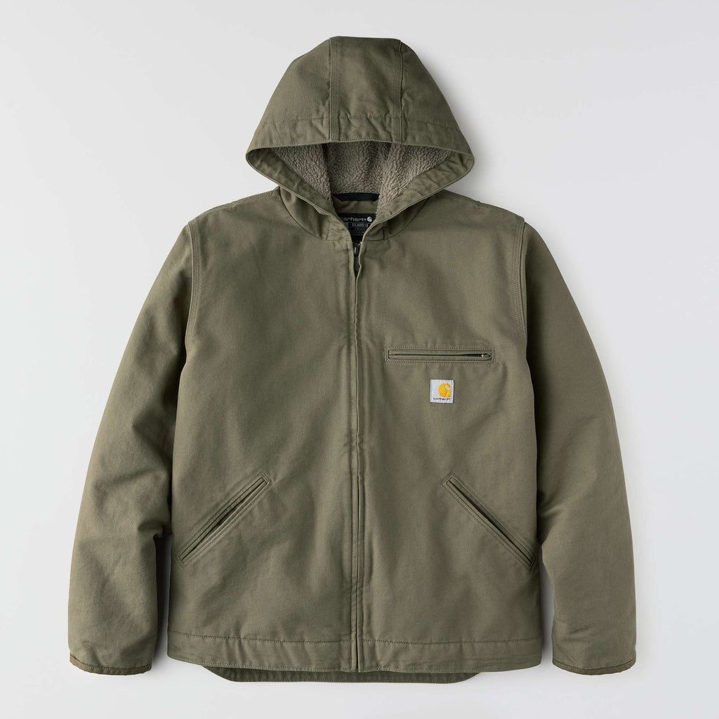 Men's  washed duck sierra sherpa-lined jacket