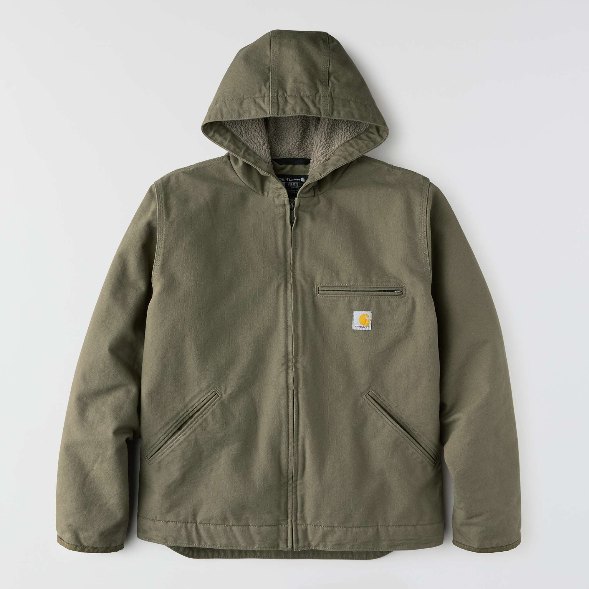 Men's  washed duck sierra sherpa-lined jacket