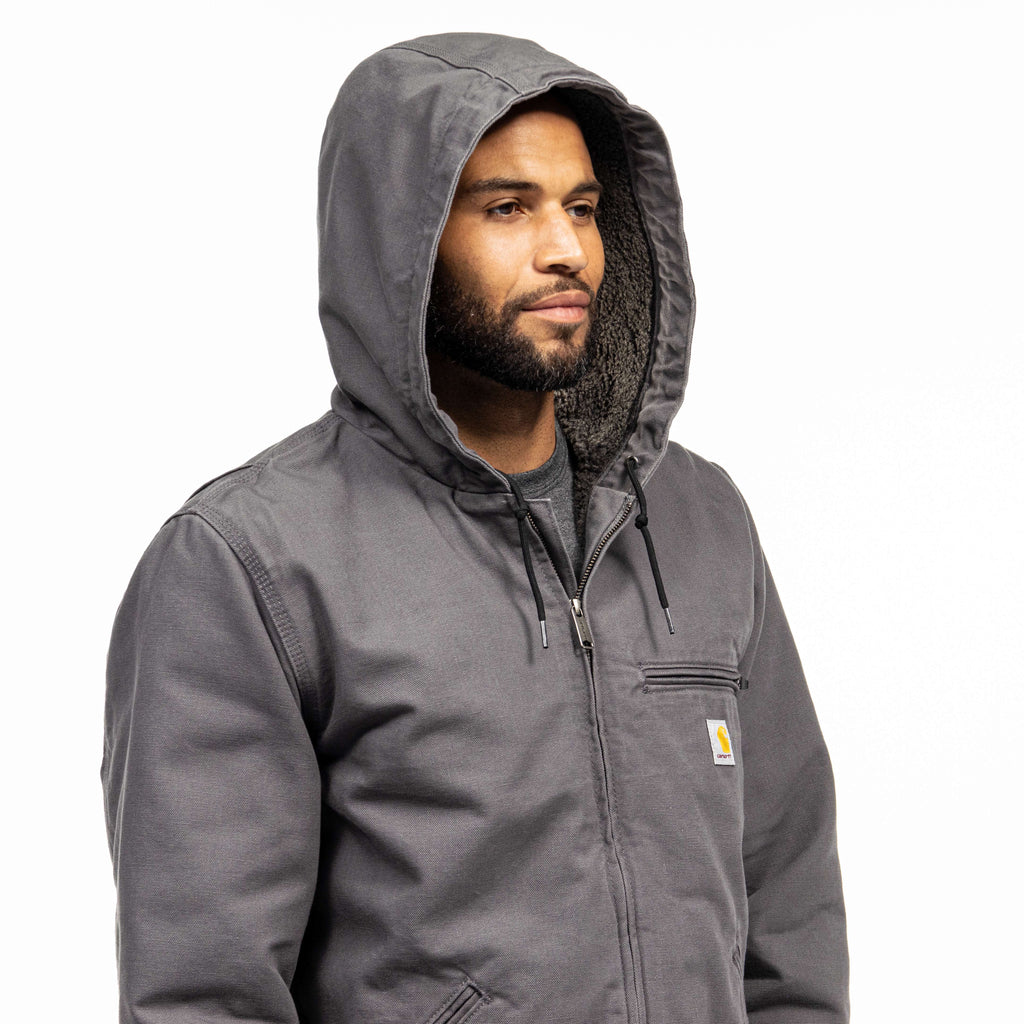 Men's  washed duck sierra sherpa-lined jacket