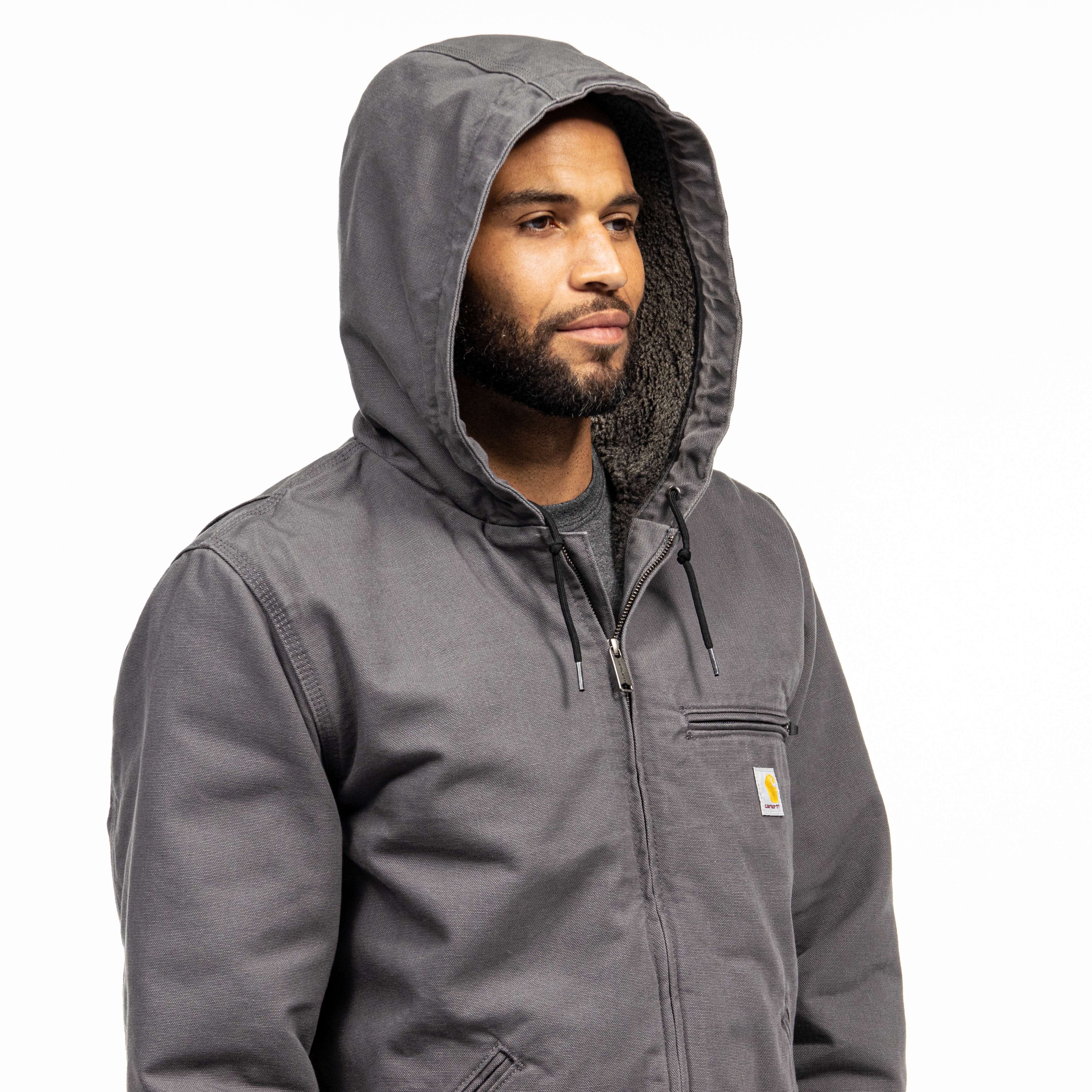 Men's  washed duck sierra sherpa-lined jacket