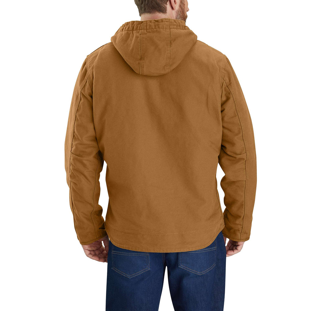 Men's  washed duck sierra sherpa-lined jacket