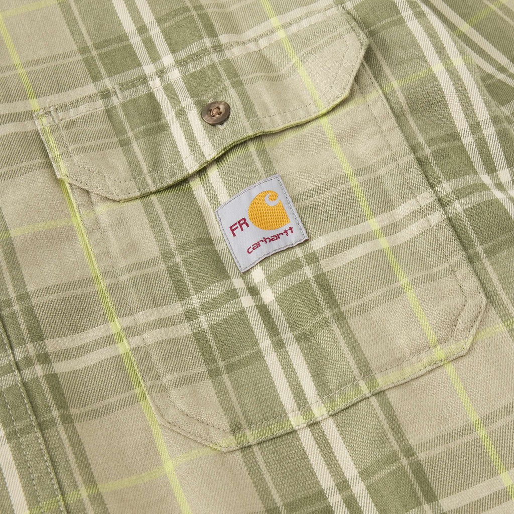 Men's fr loose fit long sleeve twill plaid shirt - flame resistant shirts 