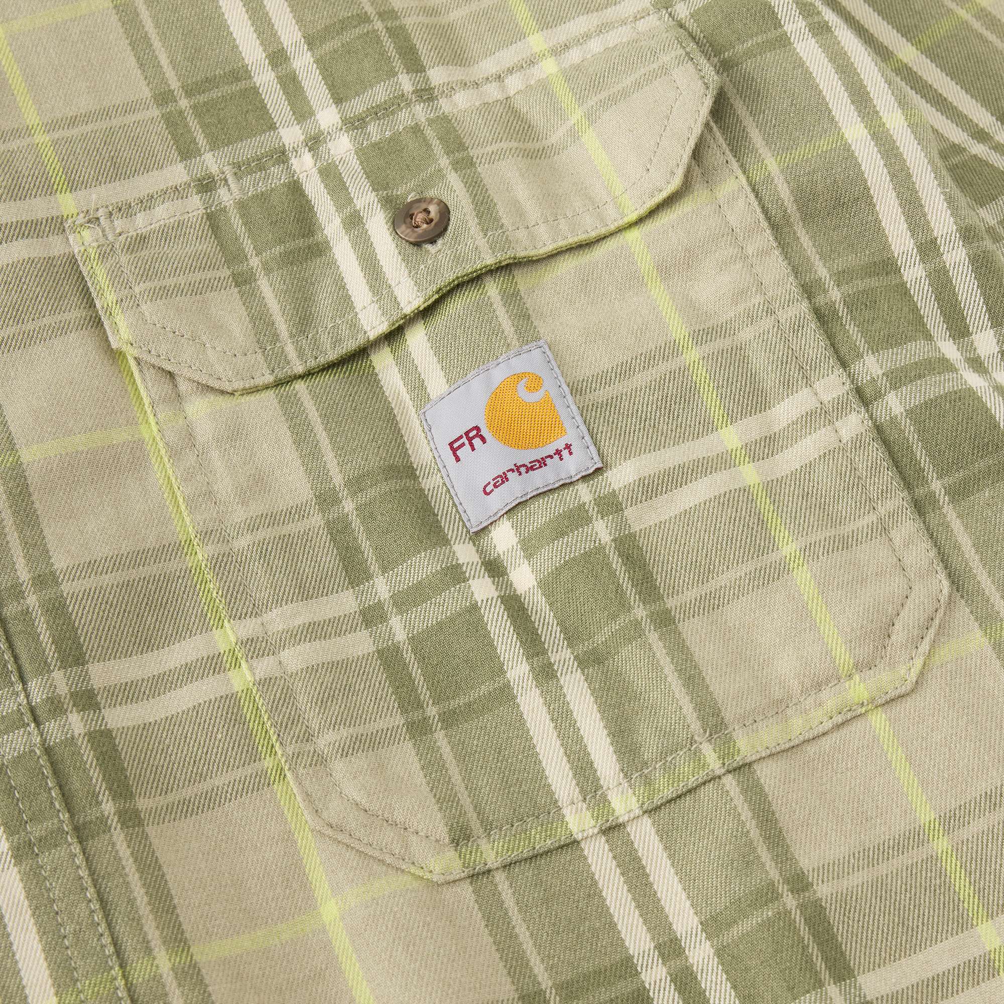 Men's fr loose fit long sleeve twill plaid shirt - flame resistant shirts 