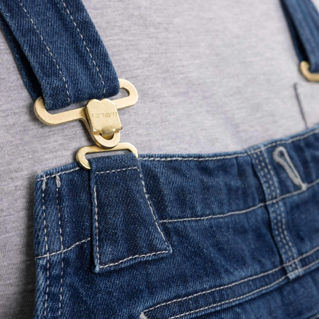 Men's loose fit denim overalls
