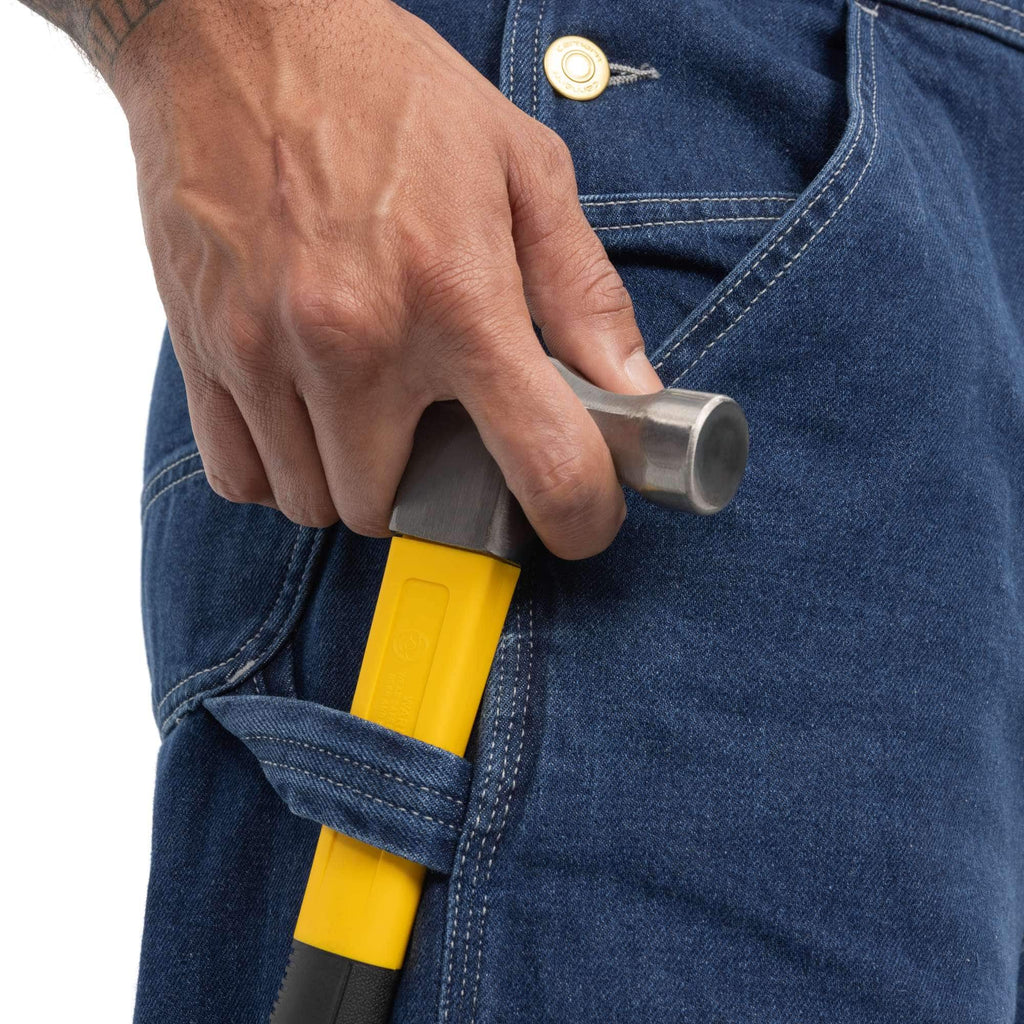Men's loose fit denim overalls