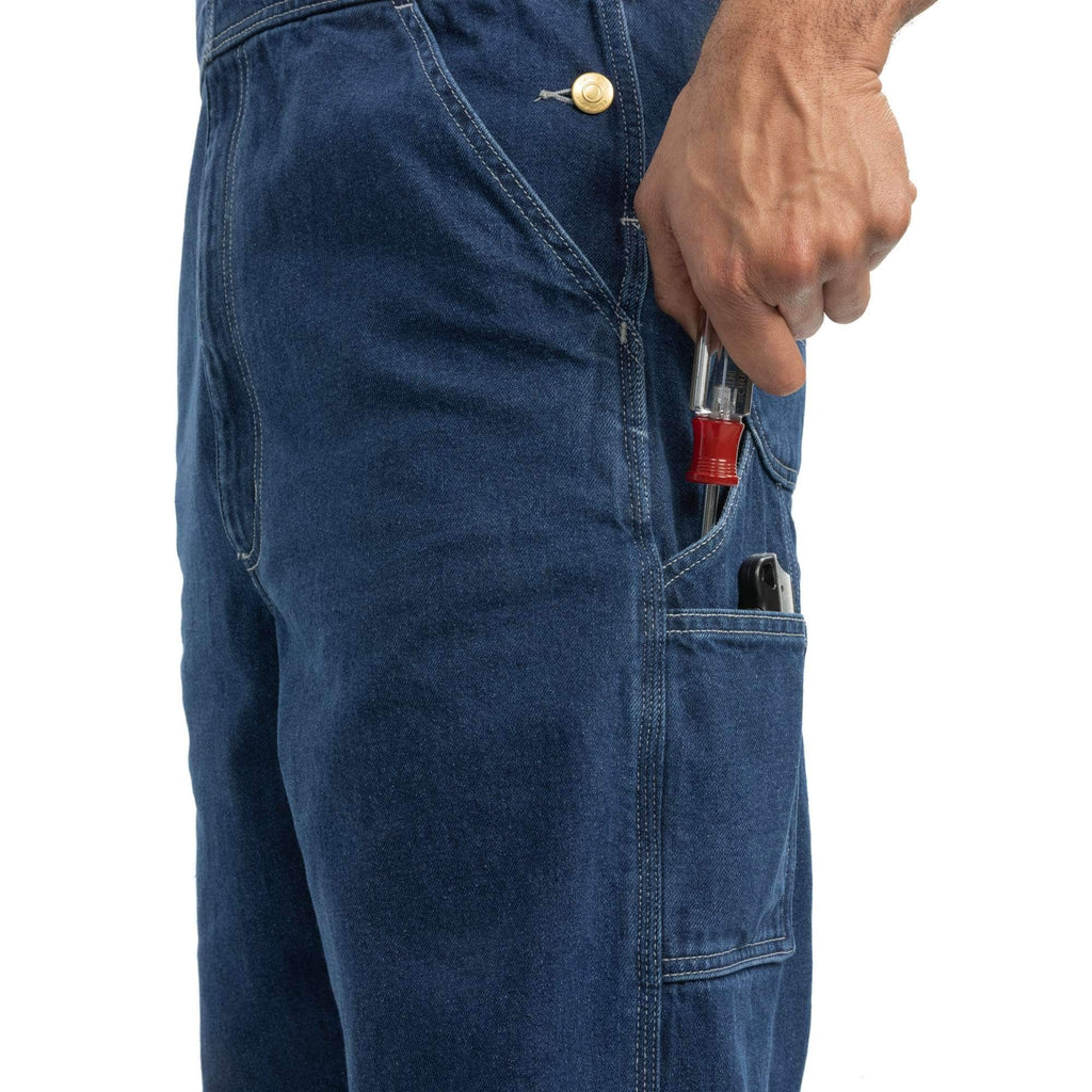 Men's loose fit denim overalls