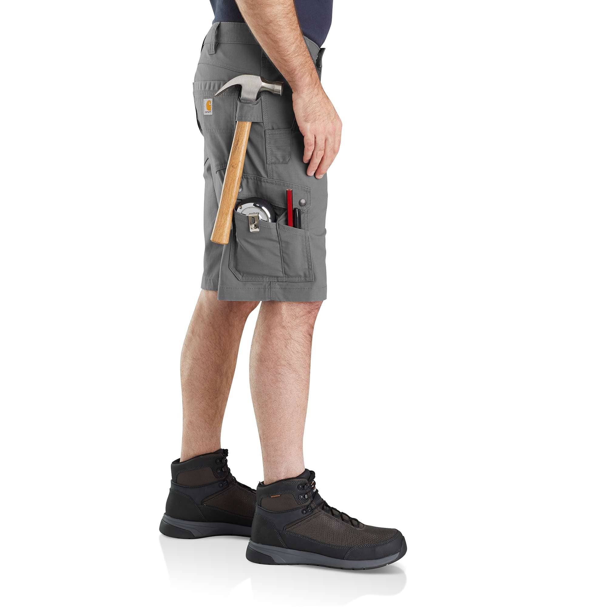 Relaxed fit 11" ripstop cargo shorts - work shorts