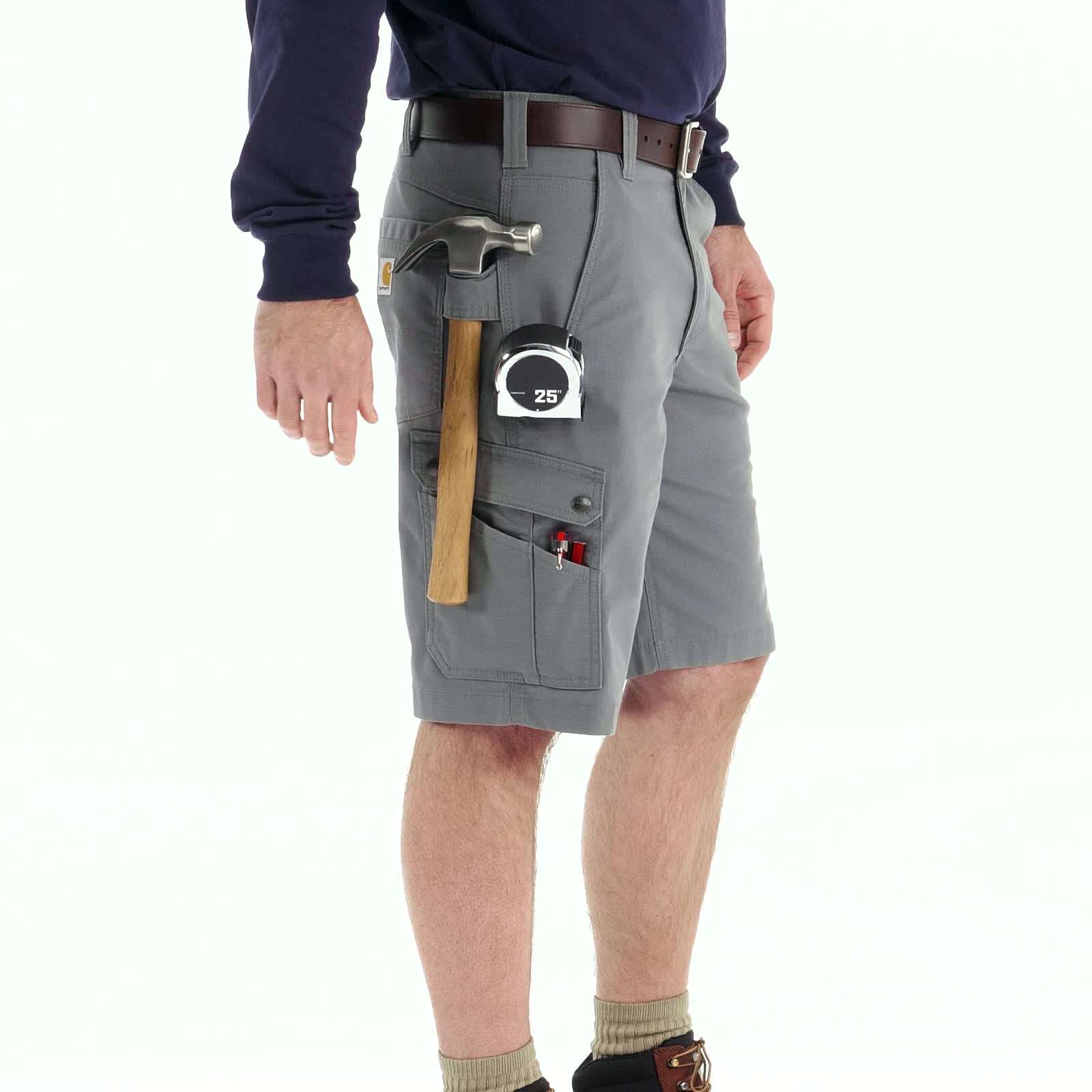 Relaxed fit 11" ripstop cargo shorts - work shorts