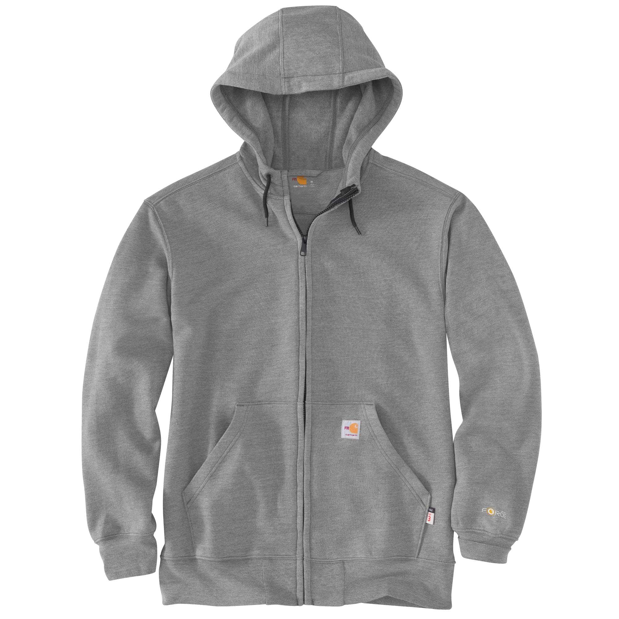 Men's marquette fr force full zip hoodied sweatshirt - flame resistant hoodies