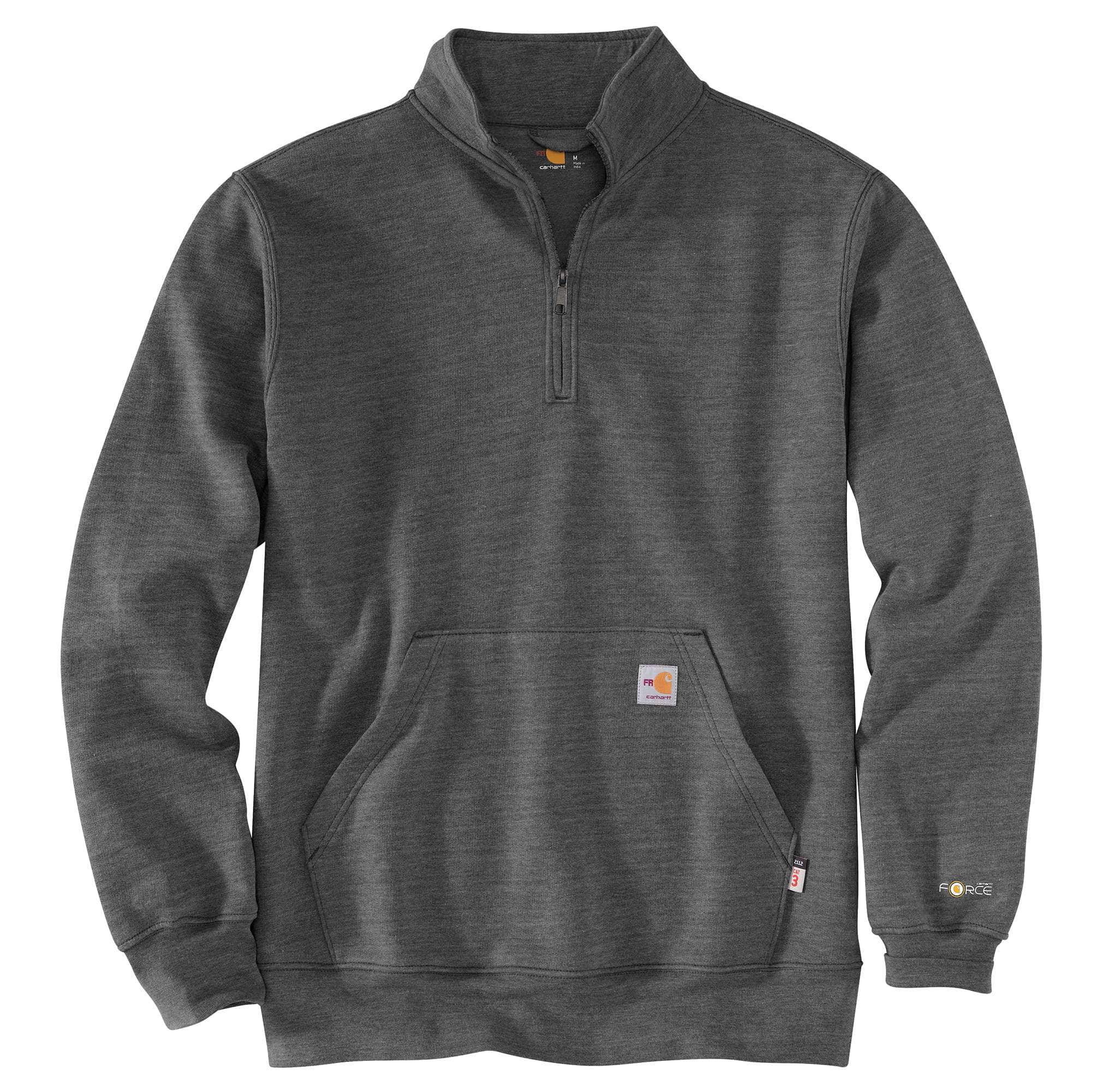 Men's fr force marquette quarter zip sweatshirt - flame resistant sweatshirts 