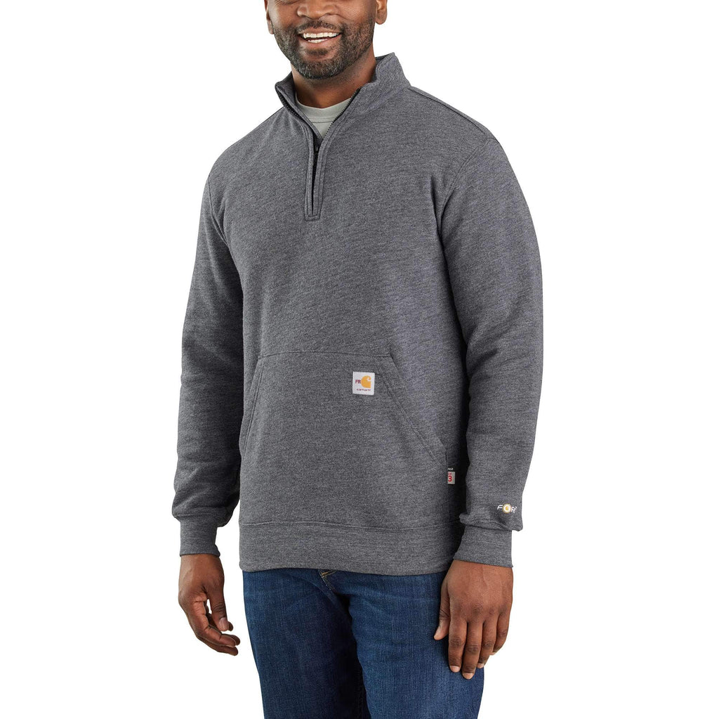 Men's fr force marquette quarter zip sweatshirt - flame resistant sweatshirts 